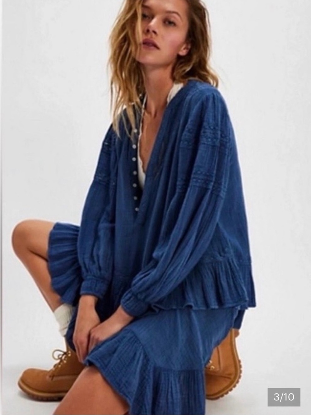 Free People boho tiered dress  size small NWOT - Picture 3 of 10